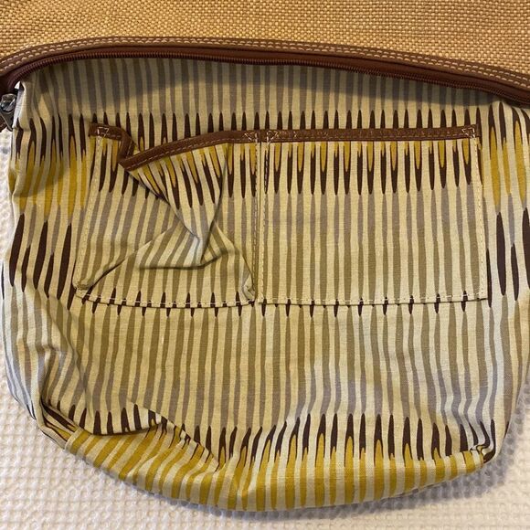 New Fissile Canvas And Leather Hobo Shoulder Bag - Picture 8 of 8